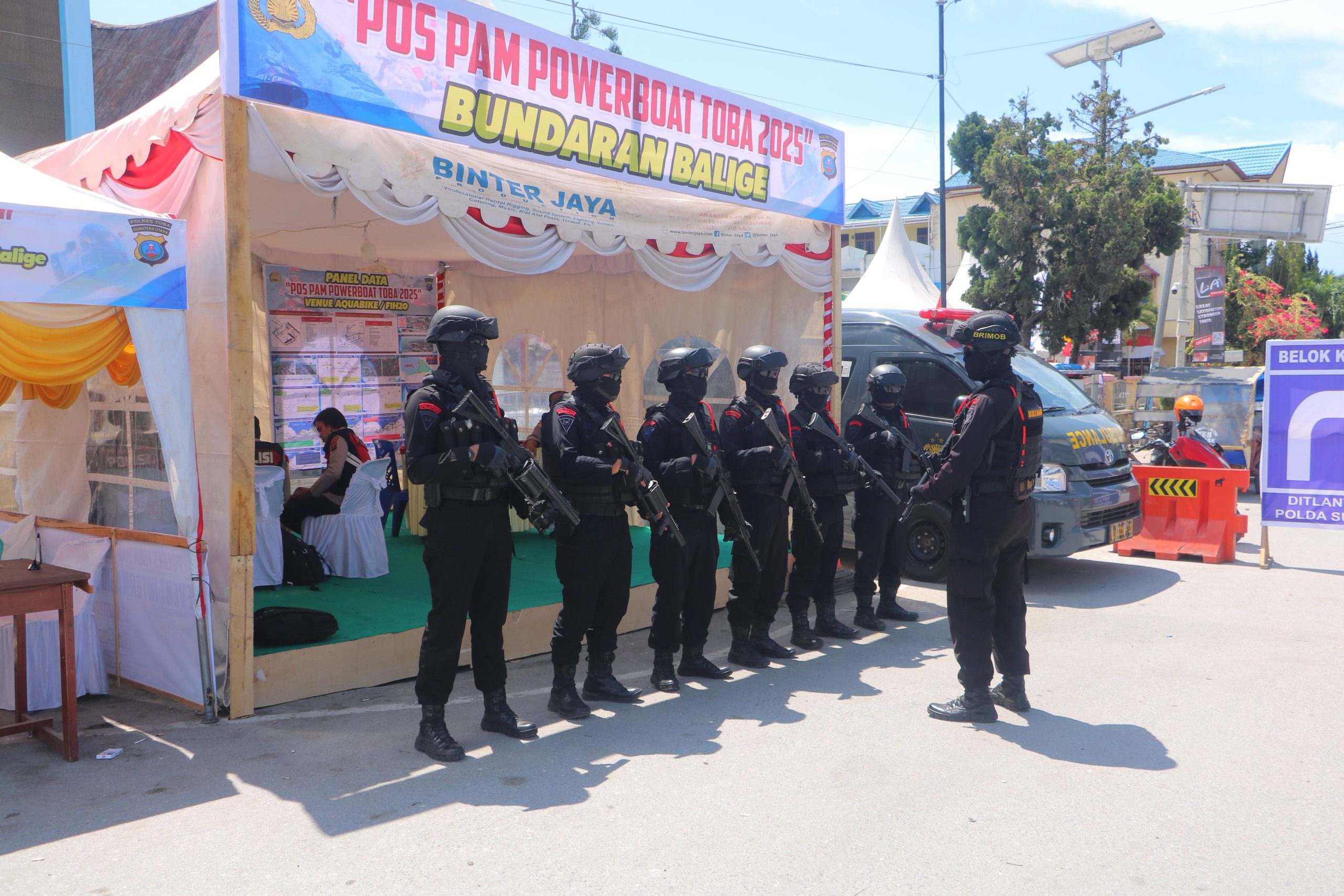 Polda Sumut All Out Amankan Event Internasional Aquabike dan F1 Powerboat di Balige