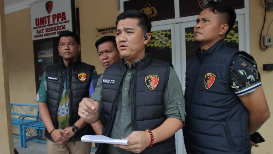 Doorstop Sat Reskrim Polres Sergai Terangkan Pengungkapan 3 Kasus Tindak Pidana Perlindungan Perempuan Dan Anak (PPA)
