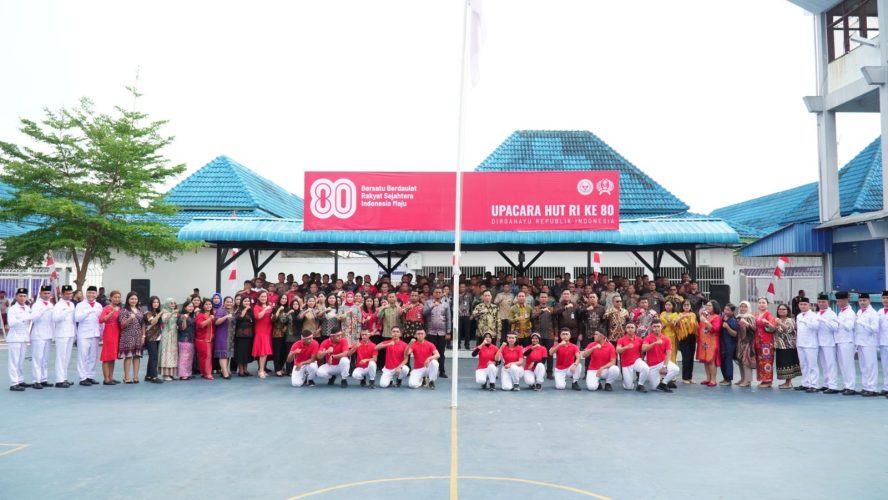Semangat Kemerdekaan, Rutan Kelas I Medan Gelar Upacara Bendera Peringatan HUT RI Ke-80