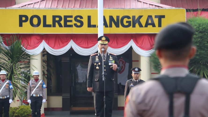 Upacara HUT Ke-80 RI, Pesan Kapolres Langkat: Jaga Persatuan Dan Keamanan Bangsa