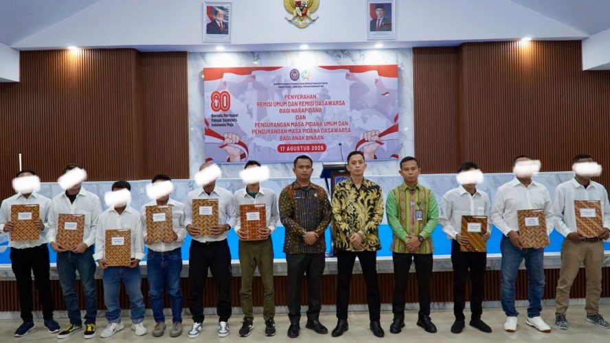 94 Orang WBP Rutan Kelas I Medan Langsung Bebas Terima Remisi Umum Dan Remisi Dasawarsa Pada HUT RI Ke-80
