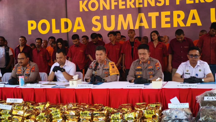 Perangi Narkoba di Sumut: 429 Kasus Terungkap, Ratusan Tersangka Dibekuk Polda Sumut