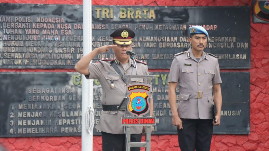 UPACARA PERINGATAN HARI JUANG POLRI TAHUN 2025 DI POLRES BINJAI BERLANGSUNG KHIDMAT