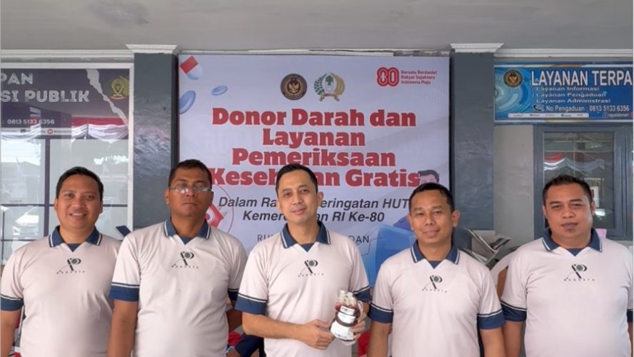 Semarak Kemerdekaan, Rutan Kelas I Medan Gelar Senam Sehat, Donor Darah dan Pemeriksaan Kesehatan Gratis