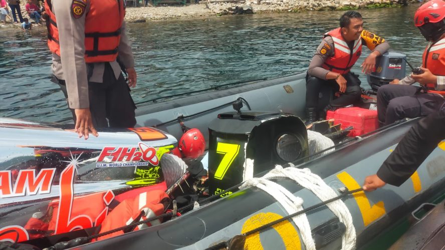 Respons Cepat Polda Sumut Amankan Insiden Crash Pembalap F1 Powerboat 2025, Balapan Tetap Berjalan Baik