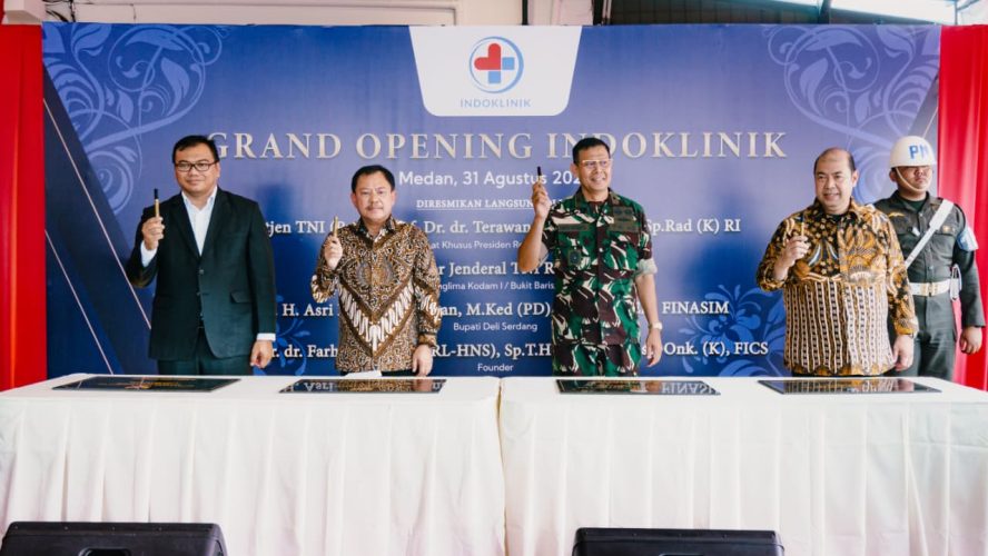 Grand Opening Indoklinik Tembung Diresmikan Langsung Oleh Prof. Terawan, Pangdam I/BB, Bupati Deli Serdang, Dan Founder Indoklinik