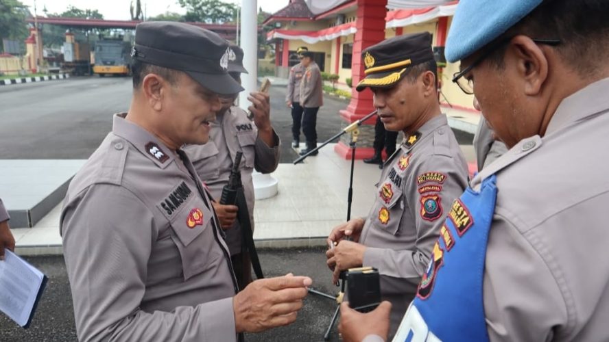 Pemeriksaan Senjata Api Polresta Deli Serdang