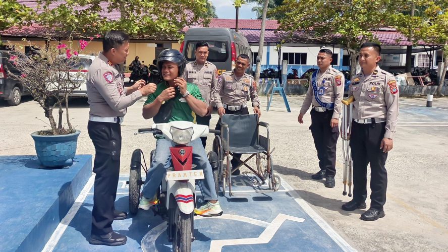 Satlantas Polres Sergai Beri Pelayanan SIM D Untuk Penyandang Disabilitas