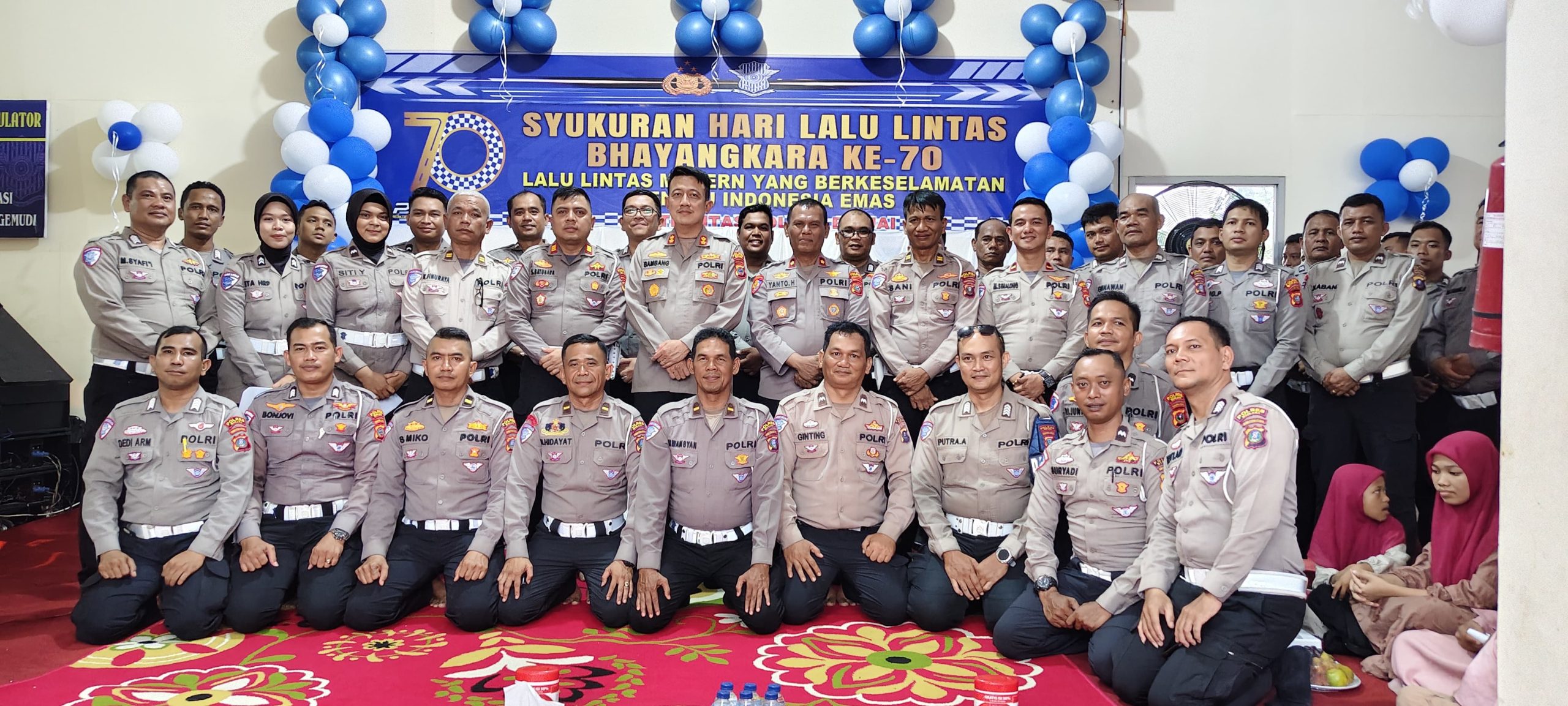 Hari Lalu Lintas Ke-70, Sat Lantas Polres Binjai Syukuran Bersama Anak Yatim