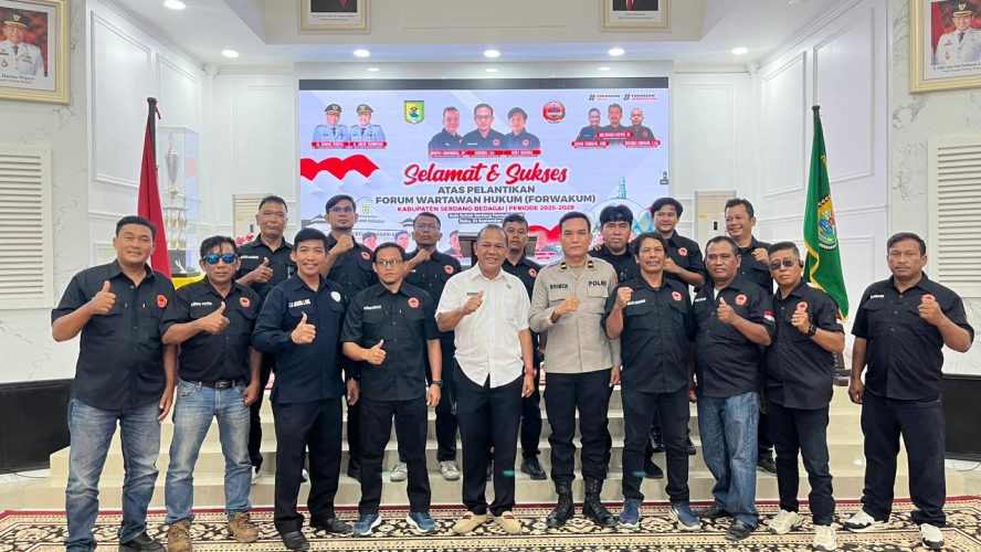 Pelantikan Pengurus Forwakum Sergai Periode 2025–2028, Polres Sergai Siap Jalin Kemitraan