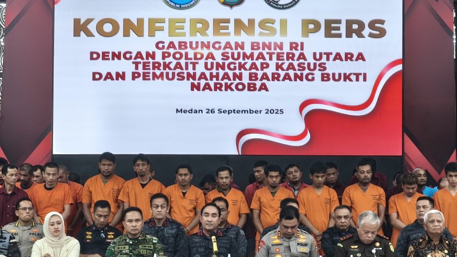 Sinergi BNN RI Dan Polda Sumut Ungkap 1,7 Ton Narkotika, Tegaskan Perang Melawan Narkoba