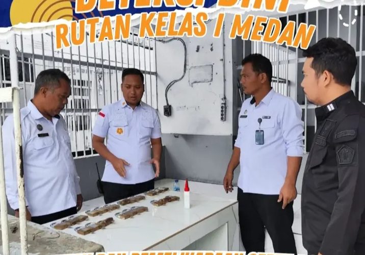 Deteksi Dini, Tim Pengamanan Rutan Kelas I Medan Laksanakan Pemeliharaan Dan Rolling Gembok