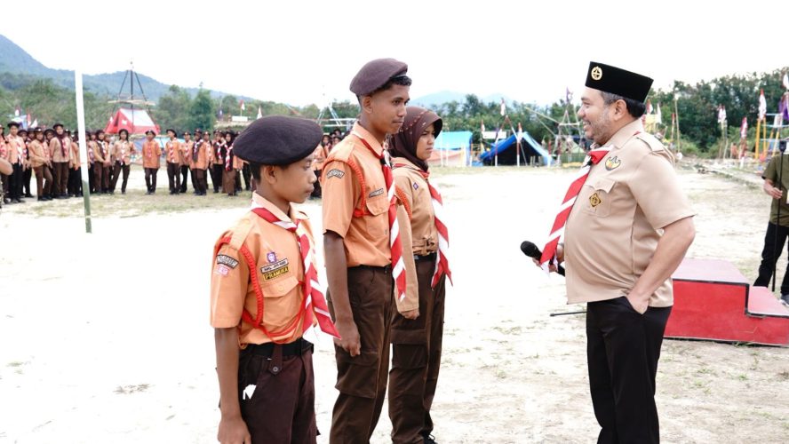 Bupati Pakpak Bharat Membuka Perkemahan PERJUSAMI Kwartir Cabang Pramuka Pakpak Bharat