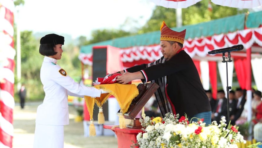 Upacara Peringatan Detik Detik Proklamasi RI ke 80 Tingkat Kabupaten Pakpak Bharat Berlangsung Dengan Khidmad