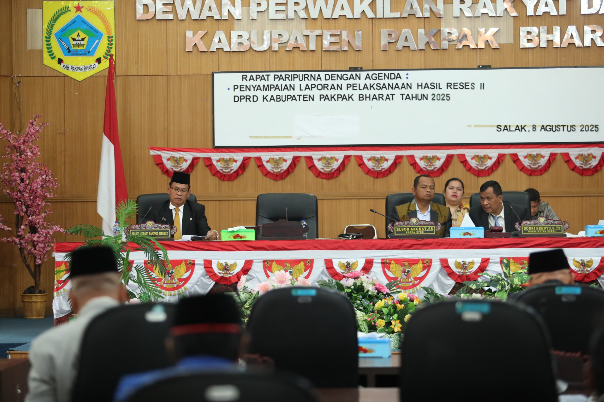 DPRD Kabupaten Pakpak Bharat Menggelar Sidang Paripurna Guna Mendengarkan Hasil Reses II Tahun 2025