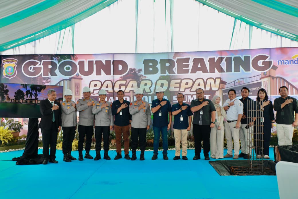 Wujudkan Lingkungan Aman Dan Tertata, Kapolda Sumut Resmikan Pembangunan Pagar Depan Mapolda