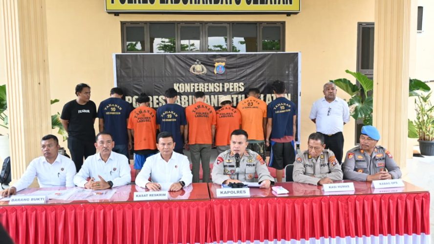 Ops Kancil Toba 2025, Polres Labusel Tangkap 8 Pelaku Curanmor, Sita 15 Motor