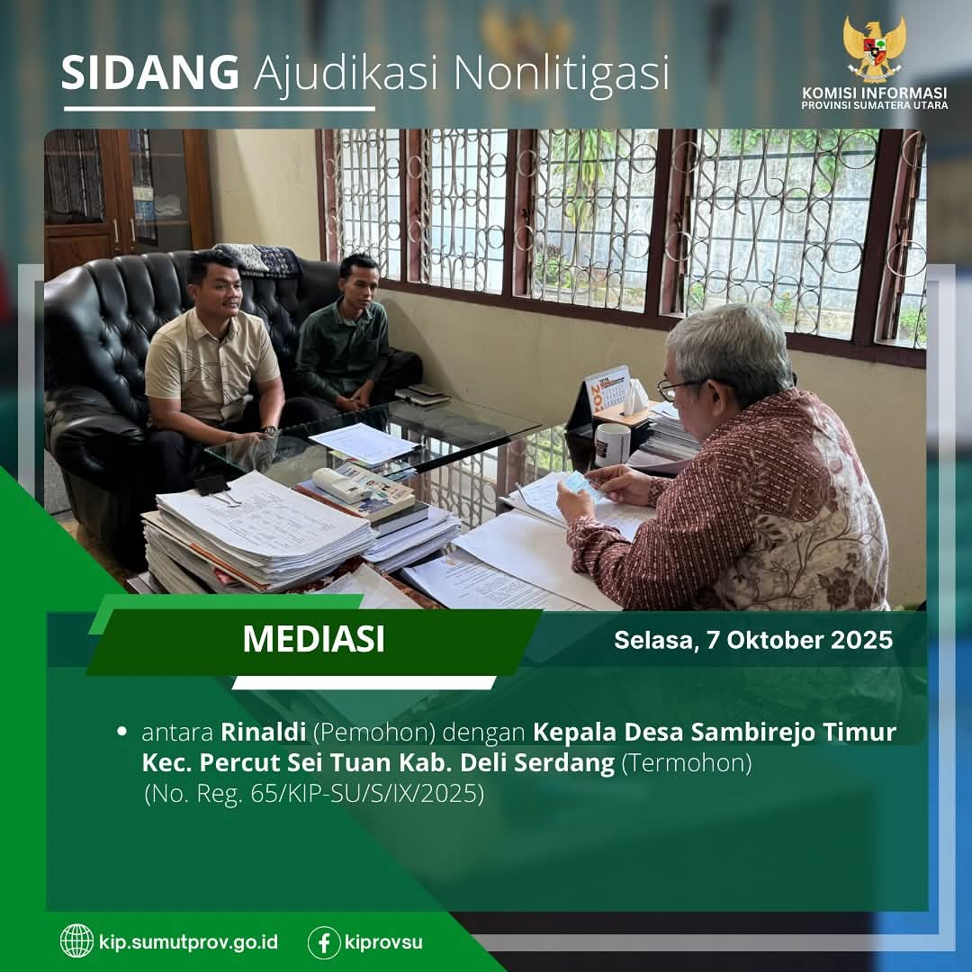 Pemohon Gagal Dapatkan Dokumen SPJ Desa Sambirejo Timur, Sengketa Informasi Berlanjut ke Ajudikasi
