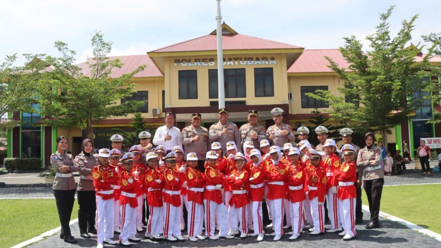 Polres Batu Bara Gelar “Polantas Menyapa”, Latih Baris Berbaris Polisi Cilik Untuk Tanamkan Disiplin Lalu Lintas Sejak Dini