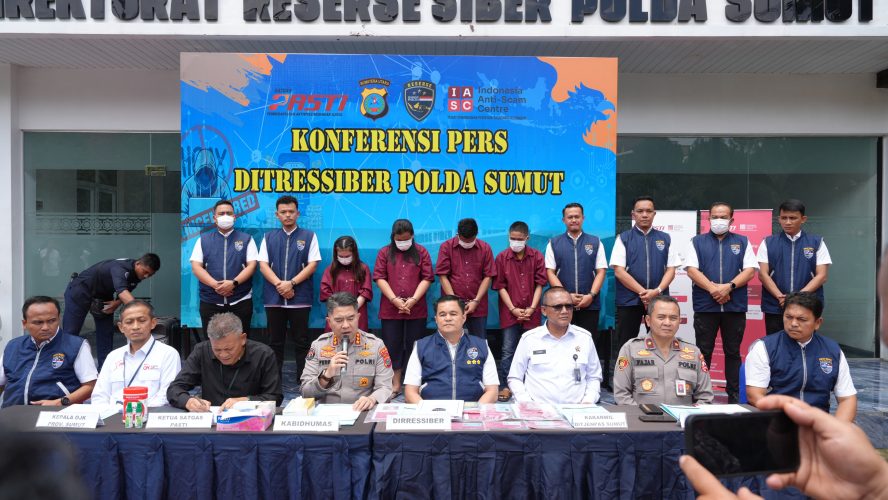 Sinergi Dan Kolaborasi, Polda Sumut Dan OJK Berhasil Bongkar Sindikat Penipuan Online Ratusan Juta