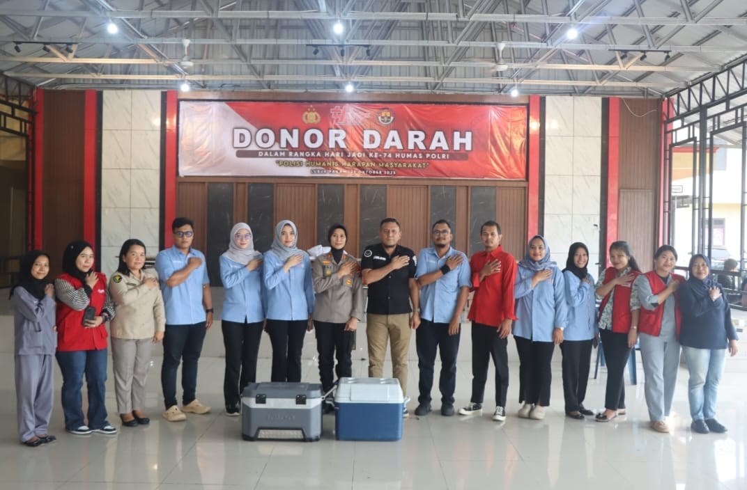 Polresta Deli Serdang Gelar Donor Darah Sambut Hari Jadi Ke-74 Humas Polri