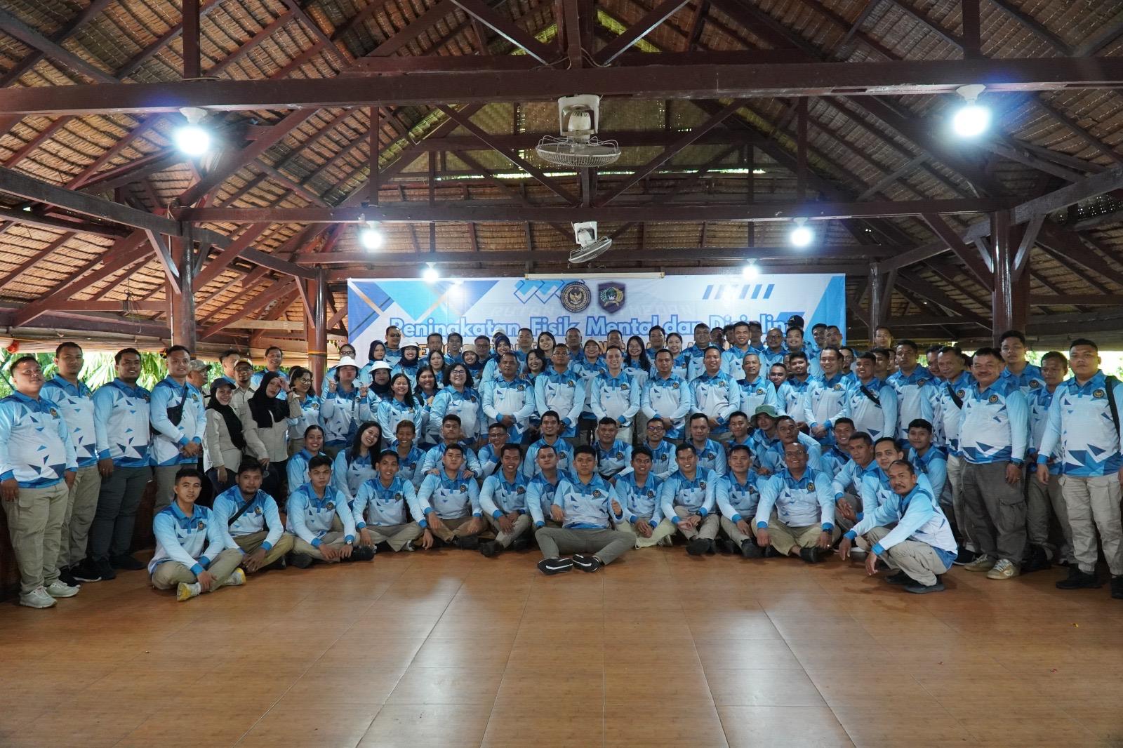 Rutan Kelas I Medan Gelar Fisik Mental Dan Disiplin Sekaligus Salurkan 50 Paket Bantuan Sosial Di Kampung Ladang