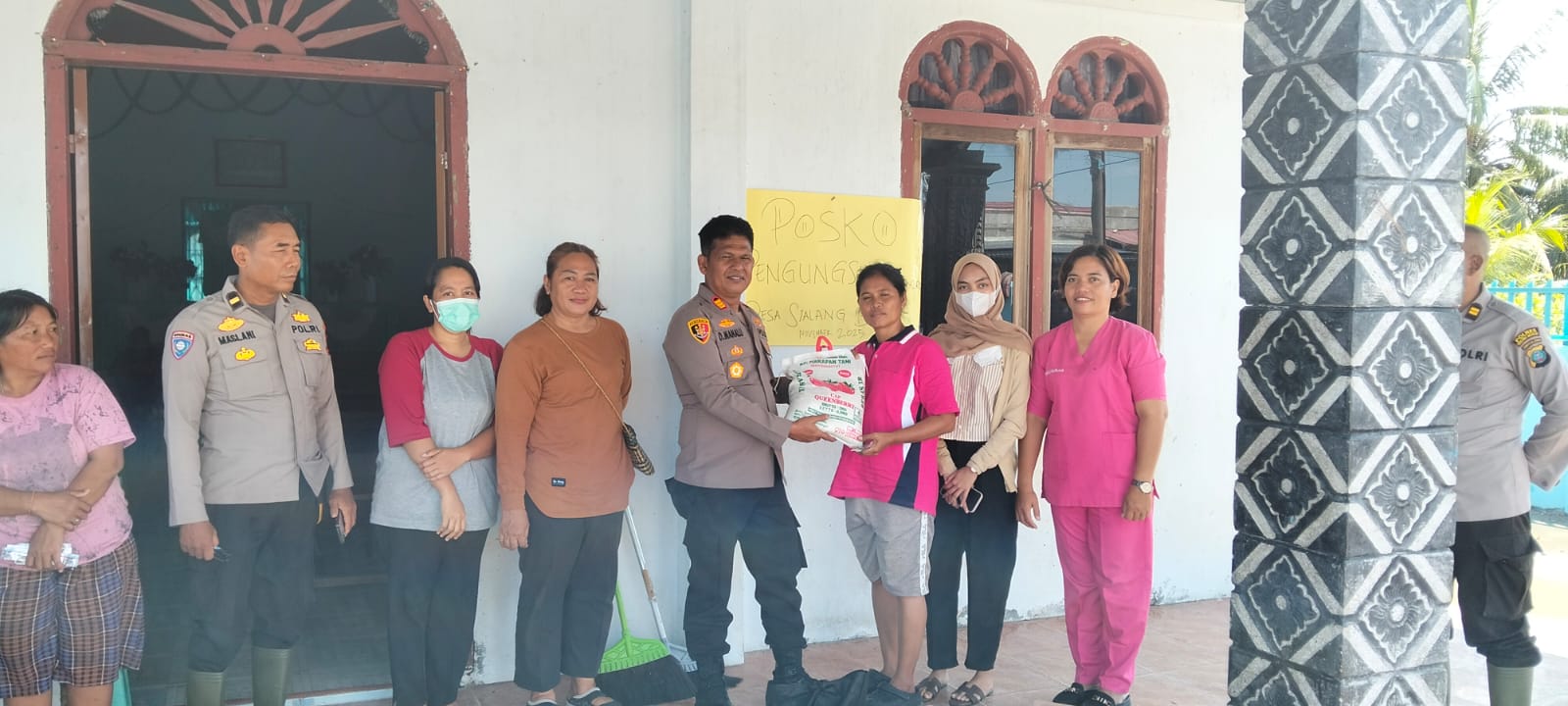 Wilayah Teluk Mengkudu Sudah Mulai Surut, Polsek Teluk Mengkudu Terus Perhatikan Perkembangan Situasi