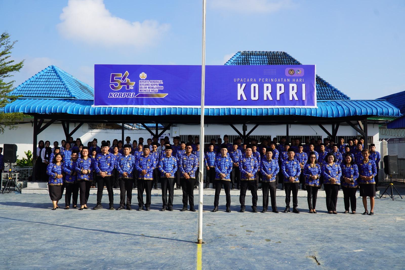 Rutan Kelas I Medan Laksanakan Upacara Peringatan HUT KORPRI Ke-54