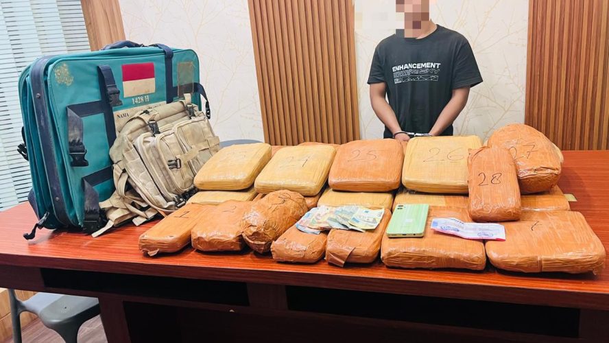 HENDAK EDARKAN NARKOTIKA, SAT NARKOBA POLRES SERGAI GAGALKAN DISTRIBUSI GANJA 24,6 KG