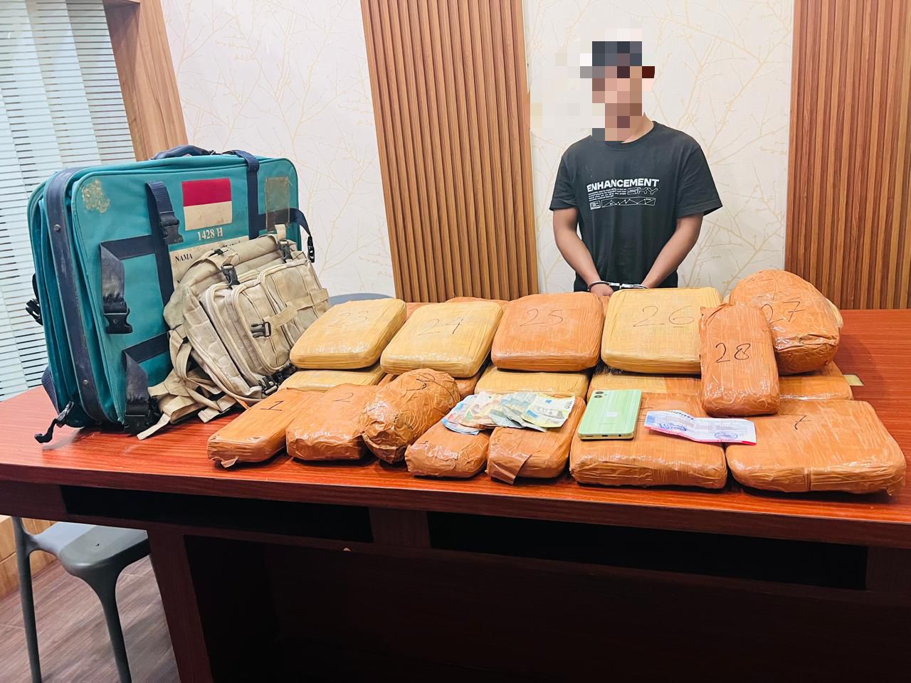 HENDAK EDARKAN NARKOTIKA, SAT NARKOBA POLRES SERGAI GAGALKAN DISTRIBUSI GANJA 24,6 KG