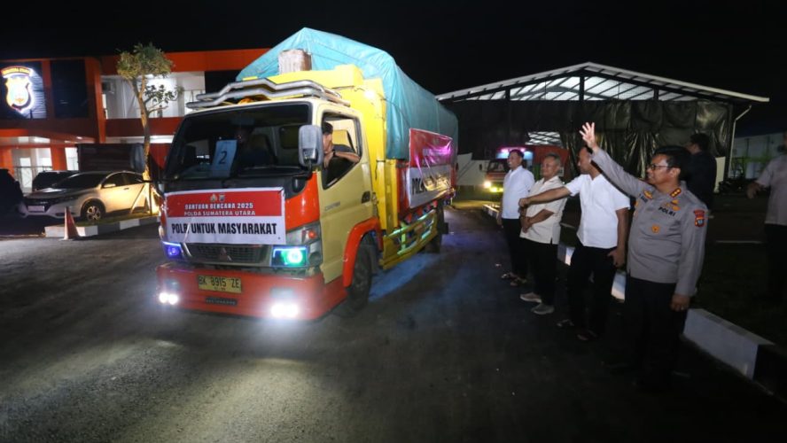 Polda Sumut Kembali Kirim 5 Truk Bantuan Kemanusiaan Untuk Korban Bencana Di Tapteng Dan Sibolga