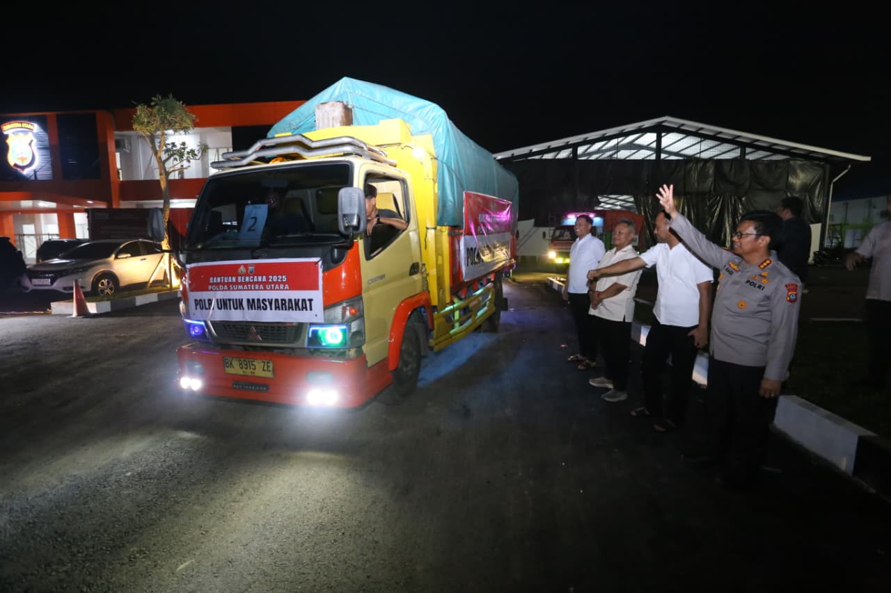 Polda Sumut Kembali Kirim 5 Truk Bantuan Kemanusiaan Untuk Korban Bencana Di Tapteng Dan Sibolga