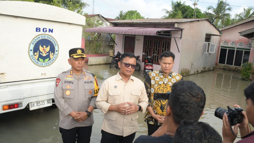 Sinergi Kepedulian: Salurkan 5.000 Paket Makan Bergizi Gratis Dan Peninjauan Lokasi Banjir di Tanjung Beringin Oleh Deputi BGN RI, Kapolres, Dan Wakil Bupati Sergai