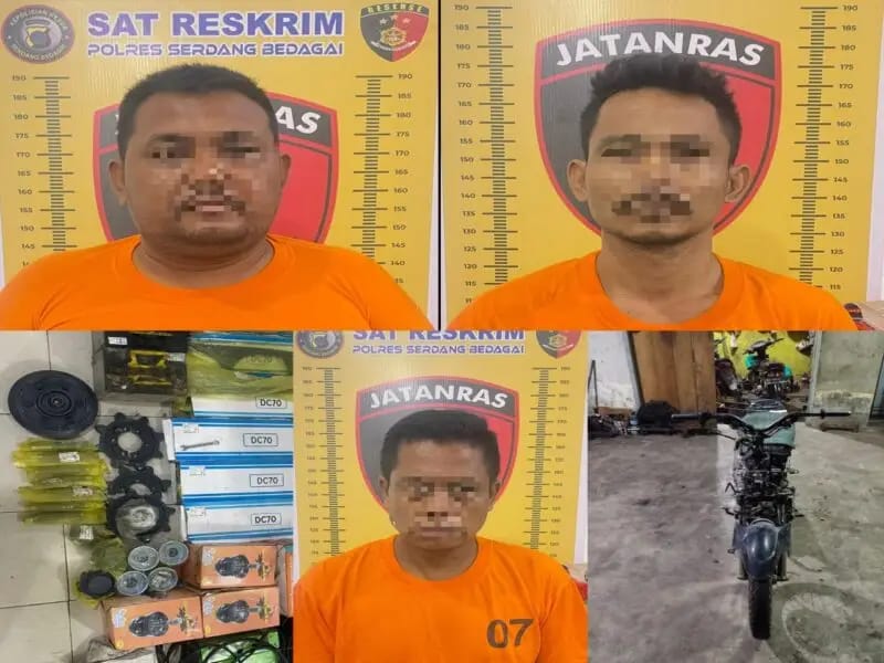 Kurang Dari 24 Jam, Polres Sergai Ringkus Dua Pelaku Pencurian Dan Satu Penadah, Satu Pelaku DPO
