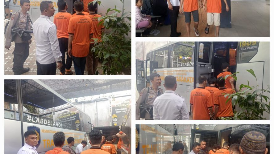 Rutan Kelas I Labuhan Deli Mutasikan 35 Warga Binaan Ke Lapas Kelas IIA Pematang Siantar