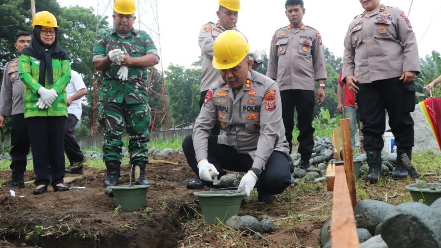 Groundbreaking SPPG Polres Sergai Ke Enam Di Kotarih, Kapolres : Fokus Majukan Gizi Dan Ekonomi Lokal