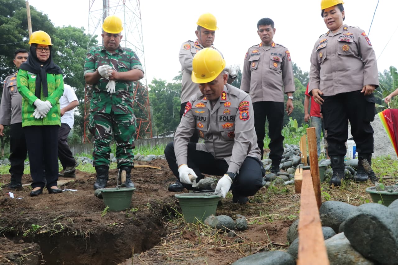 Groundbreaking SPPG Polres Sergai Ke Enam Di Kotarih, Kapolres : Fokus Majukan Gizi Dan Ekonomi Lokal