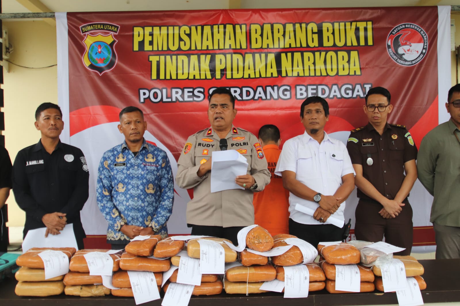 Pemusnahan Barang Bukti Tindak Pidana Narkoba, Wakapolres Sergai : Bentuk Komitmen Pemberantasan Narkotika