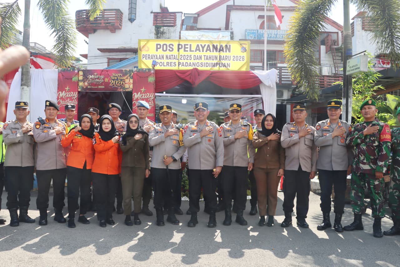 Kapolda Sumut Cek Kesiapan Pospam Dan Posyan Operasi Lilin Toba 2025 di Padangsidimpuan