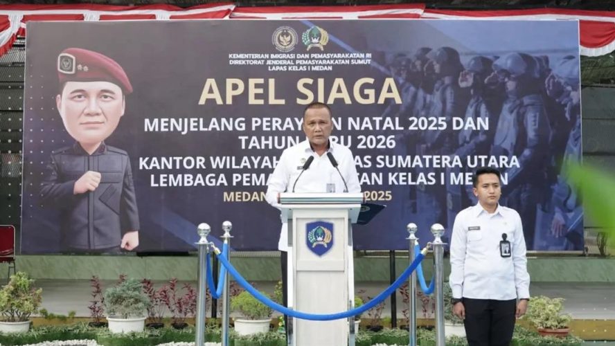 Rutan Kelas I Medan Ikuti Apel Siaga Nataru, Perkuat Kesiapsiagaan Dan Sinergi Pengamanan