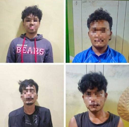 Polsek Dolok Masihul Polres Sergai Berhasil Bekuk 4 Pelaku Begal