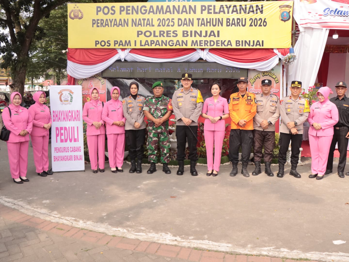 Kapolres Binjai Bersama PJU Dan Bhayangkari Cek Pospam Dan Posyan OPS Lilin Toba – 2025