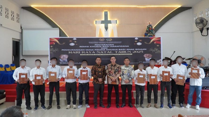 Rutan Kelas I Medan Serahkan Remisi Khusus Natal 2025 Kepada 215 Warga Binaan