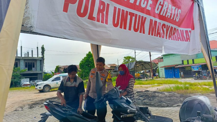 Pulihkan Aktivitas Warga Pascabencana, Kapolres Tapanuli Tengah Gelar Servis Motor Gratis