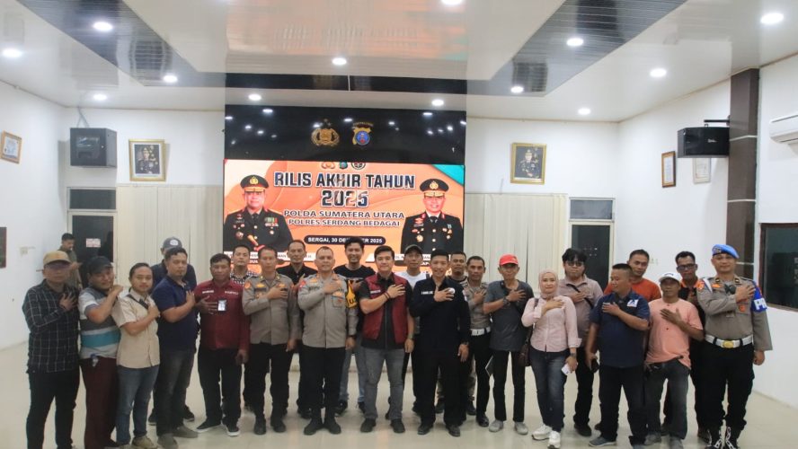 Polres Serdang Bedagai Melaksanakan Rilis Akhir Tahun 2025 Secara Serentak