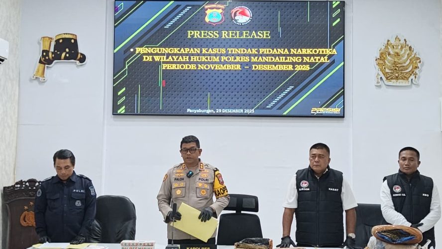 Dua Bulan Terakhir, Polres Madina Ungkap 18 Kasus Narkoba Dan Amankan 20 Tersangka