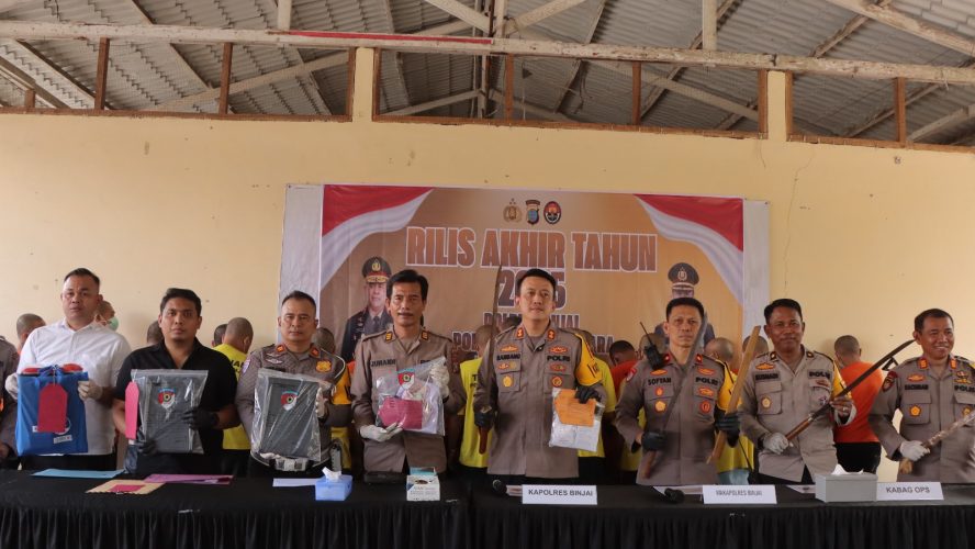 Polres Binjai Melaksanakan Rilis Akhir Tahun 2025