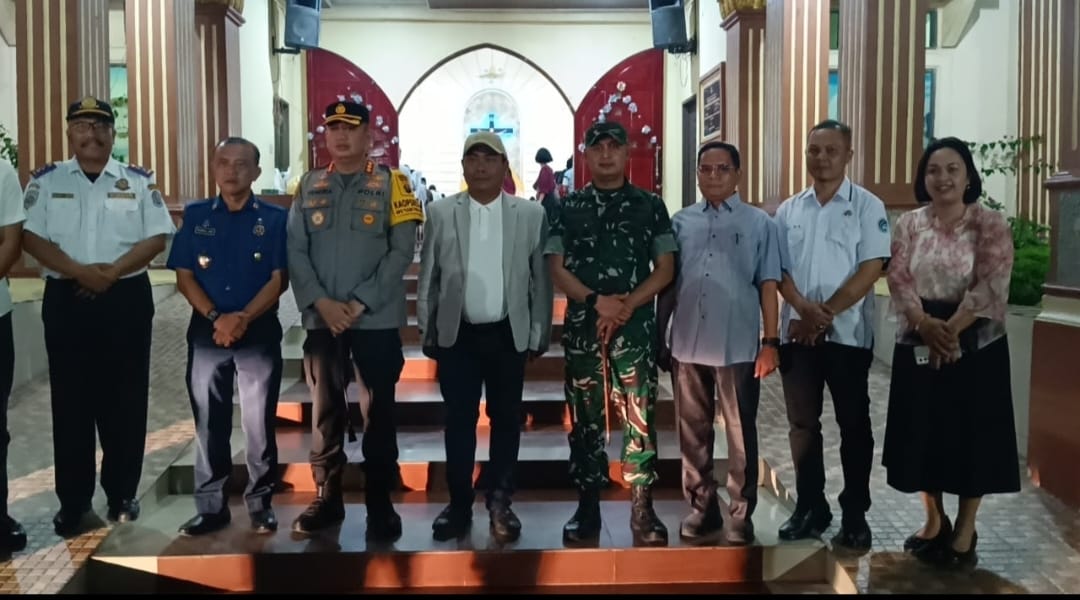 Kapolresta Deli Serdang Beserta Forkopimda Deli Serdang Cek Situasi Ibadah Gereja Di Malam Tahun Baru 2026
