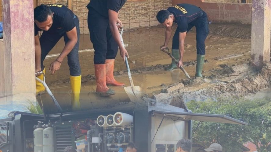 Dari Selokan Hingga Air Bersih, Brimob Batalyon A Pelopor Bantu Warga Pulihkan Aktivitas