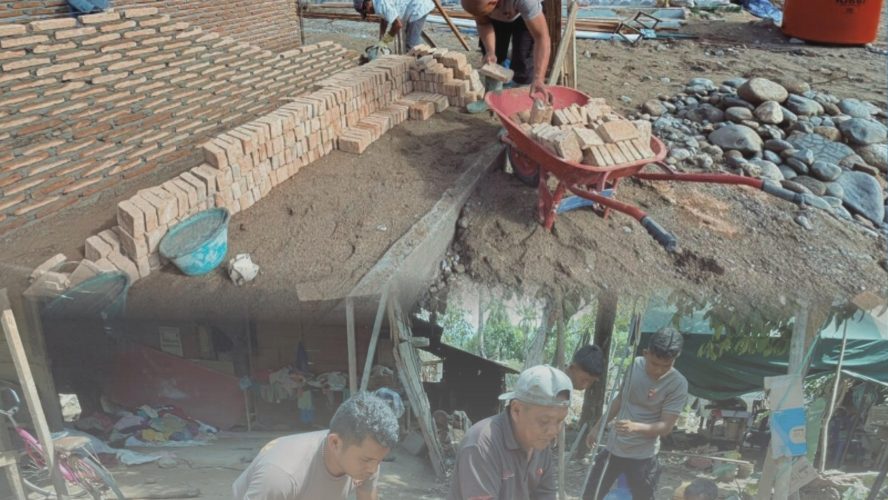 Brimob Polda Sumut Terus Bergerak Pulihkan Kehidupan Warga Pascabencana di Batang Toru